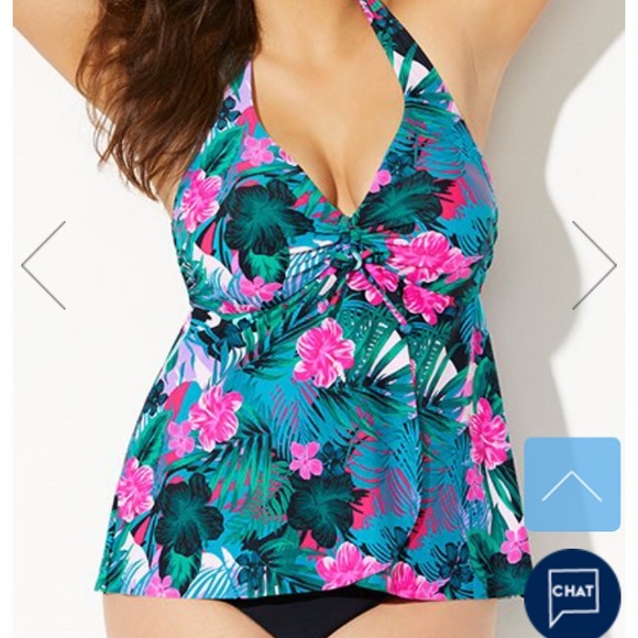 Swimsuits For All Swim Malta Flyaway Halter Tankini Top Poshmark